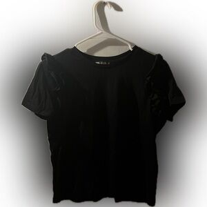 zara ruffle sleeve top